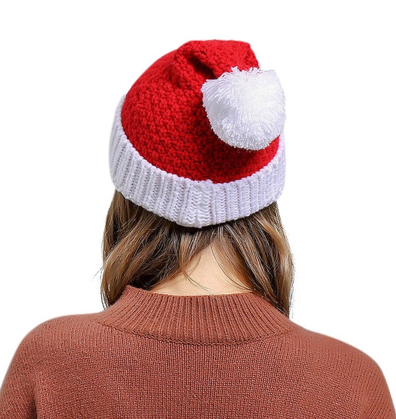 HINDAWI Santa Hat Christmas Beanie Winter Hats for Women Men Adult Knitted Ski Knit Warm Skull Caps - Image 2